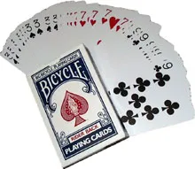 Baraja Bicycle forzaje triple vía (17+17+17) Roja o Azul