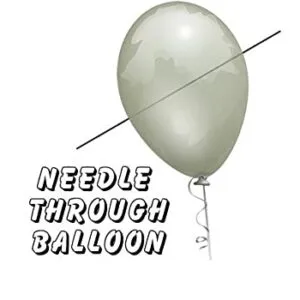 Aguja a través del globo