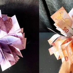 Bouquet de Billetes - 50 o 500 € (ramo de billetes)