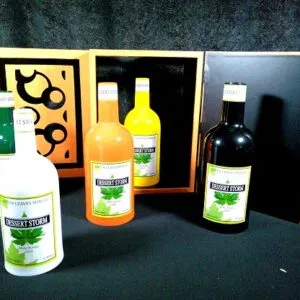 Caja producción de botellas