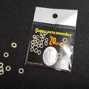 Recambio gomas elásticas para monedas. Tamaño cuarto de dólar