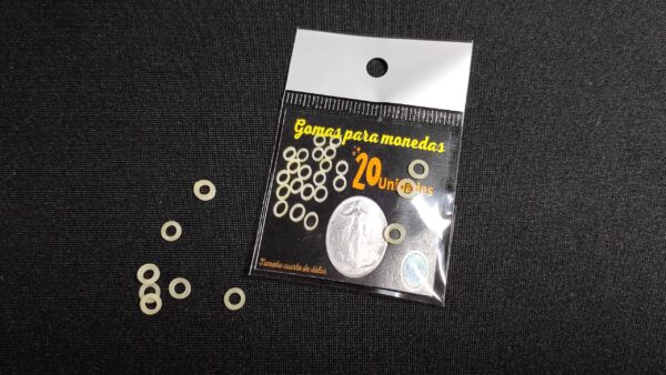 Recambio gomas elásticas para monedas. Tamaño cuarto de dólar