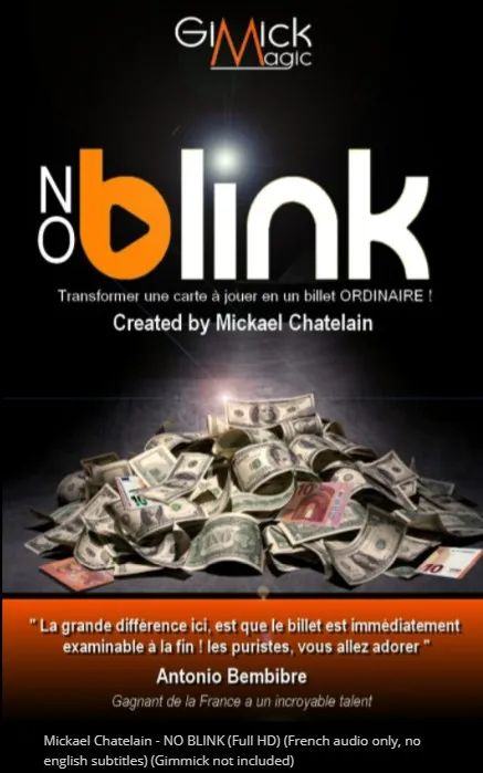 No Blink, de Mickael Chatelain (Carta a Billete)