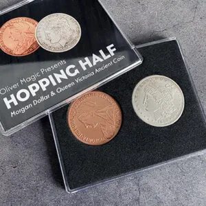 Hopping Half (Morgan dólar y Queen Victoria and Ancient), Oliver Magic