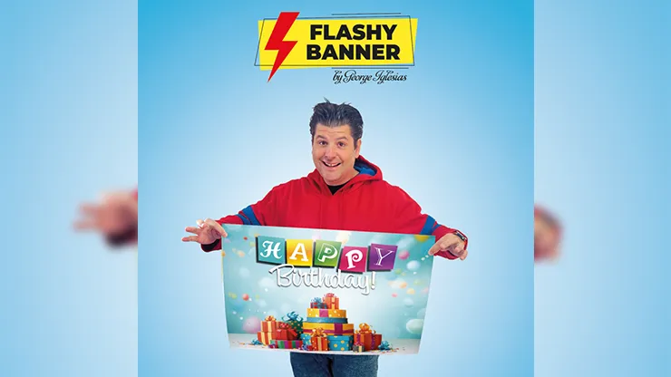 Flashy banner "Happy birthday", de George Iglesias y Twister Magic