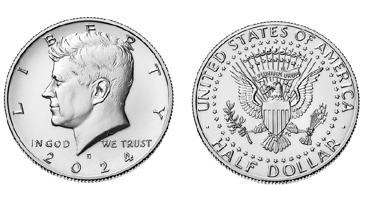 Moneda de medio dólar para magia (normal sin trucaje) - SIN SALIR A CIRCULACIÓN