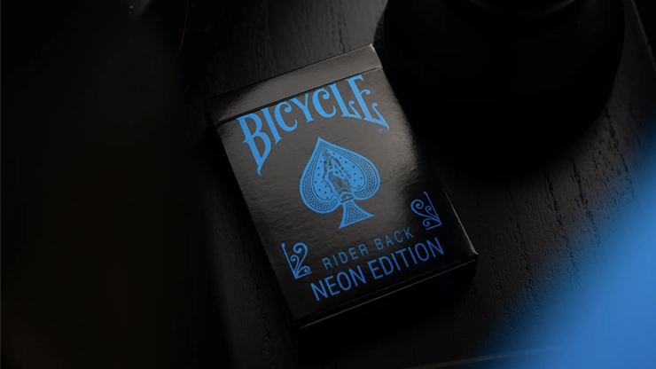 Bicycle Cool Blue Neon Rider Back